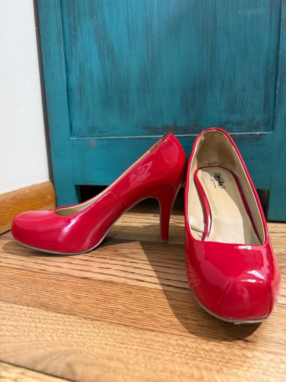 Mossimo Supply Co. Red Patent Leather High Heel Pumps